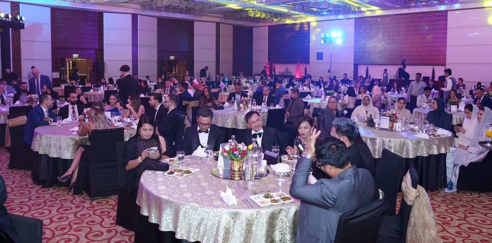 Entrepreneurs networking at the ceremony